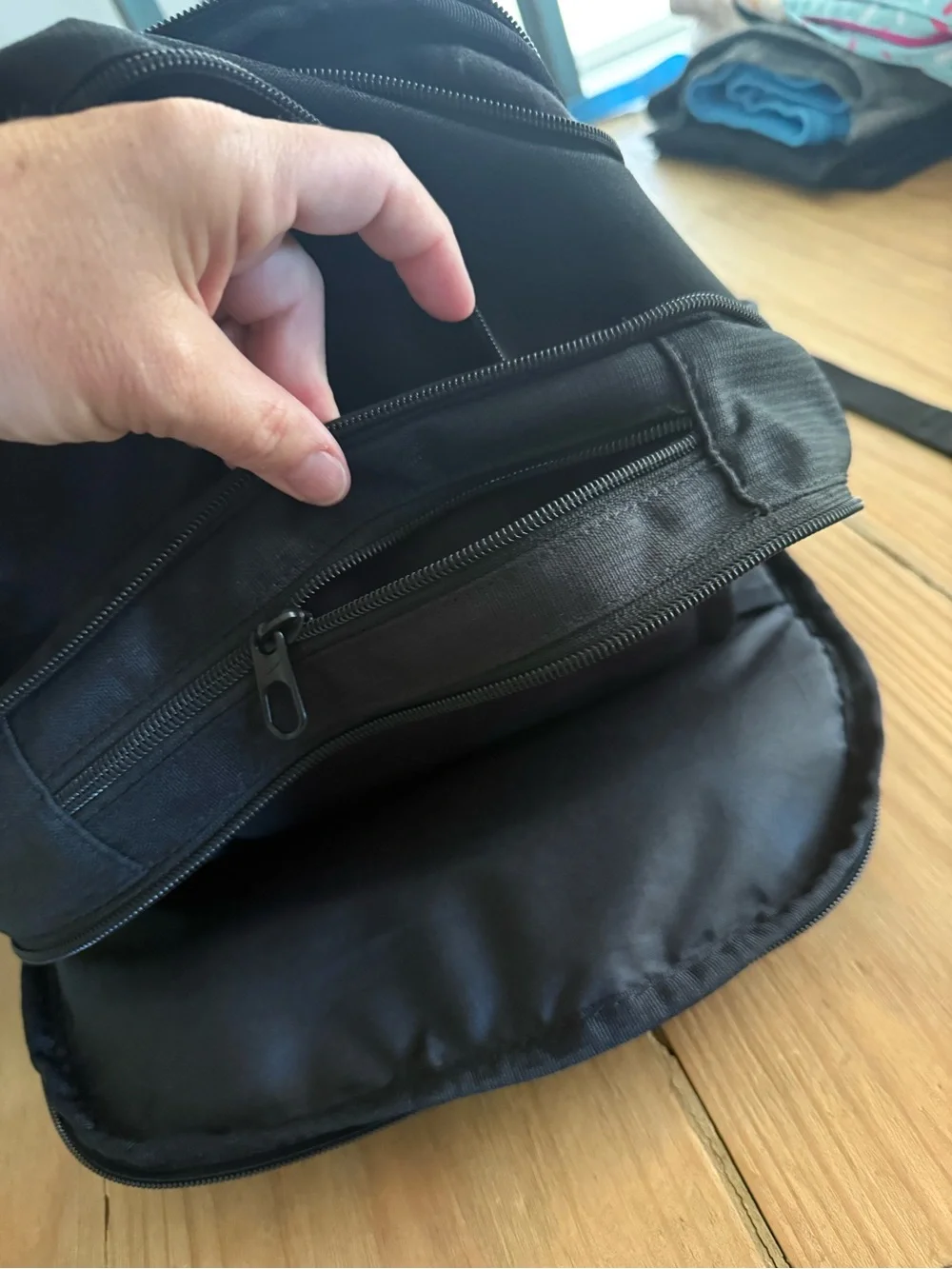 Nike Black Backpack with White Swoosh